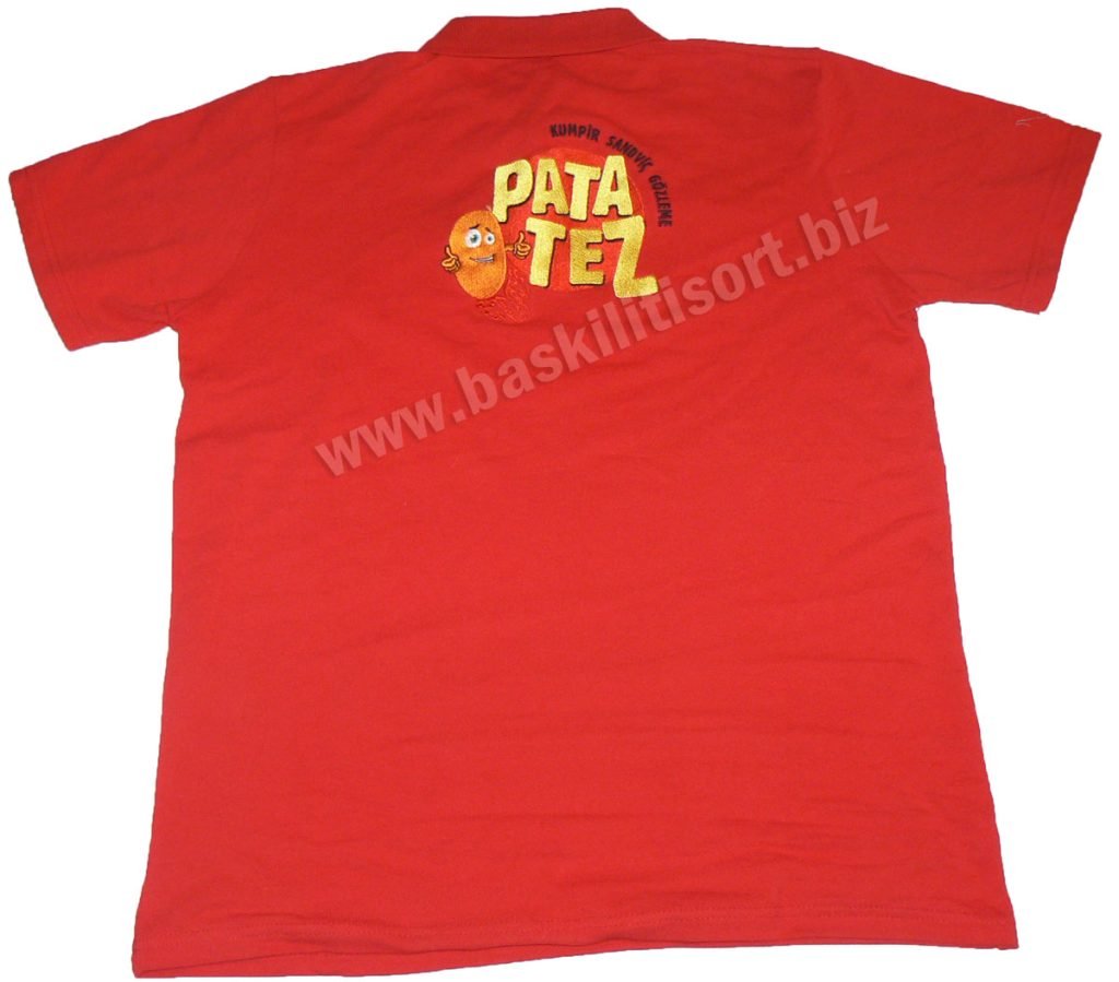 Polo Yaka Baskılı T-shirt
